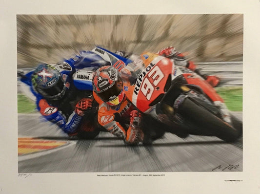 M.Marquez & J.Lorenzo at Aragon 2013 - GSK Racing